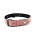 2 PCS Pink Soft Leather Dog Collar - Adjustable & Durable for Medium/Large Dogs XS-ï¼ˆ42*1.5cmï¼‰