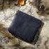 Black Genuine Leather Coin Purse - Vintage Style Snap Closure Mini Pouch