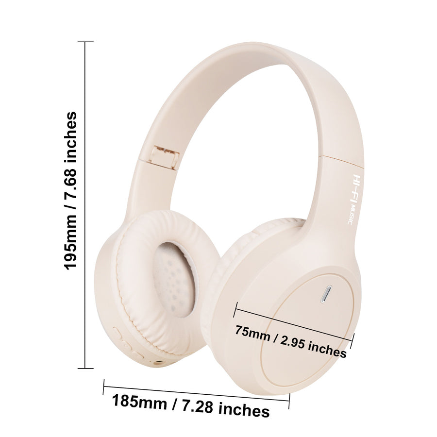 Khaki Over-Ear Wireless Headphones - Immersive Sound, 360Â° Surround Sound