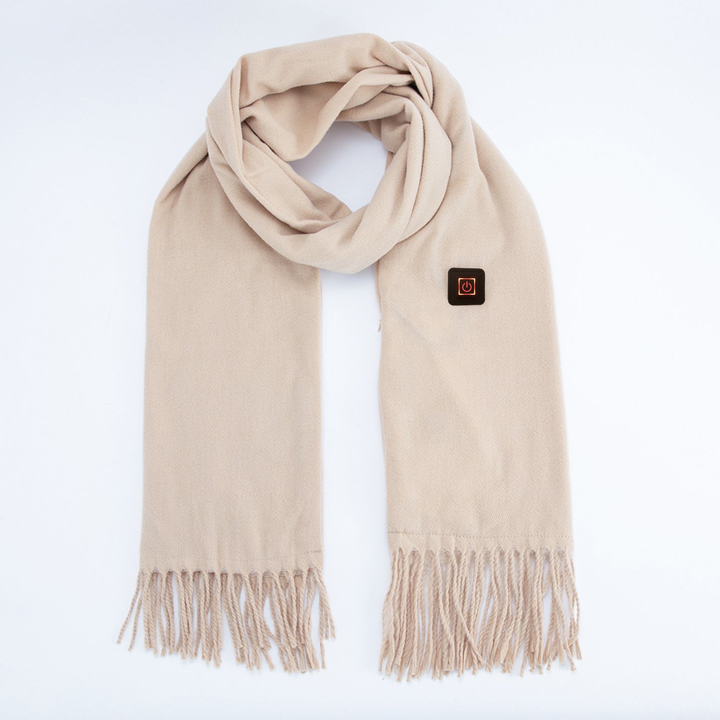 Khaki Heated Scarf - Electric Warming Scarf, Winter Outdoor Essential (Without power bank)