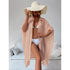 Light Pink Summer Beach Cover-Up- Bamboo Cotton Sun Protection Cardigan