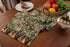 2 pcs Floral Table Runner with Tassels - Jacquard Green Farmhouse Style (33x140cm)