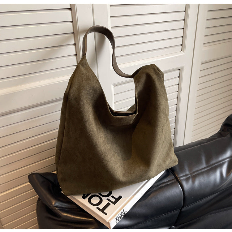 Green Women's Vintage Bucket Bag - Fashionable Shoulder Bag