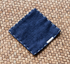 Navy Blue Chinese Style Linen Coasters - Set of 4, Hand-Embroidered Tea Mats (9x9cm)