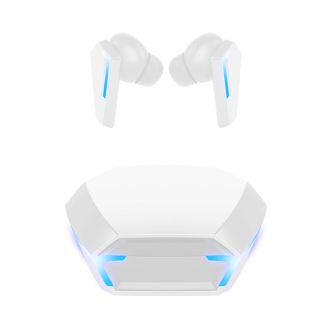White Wireless Gaming Earbuds - Bluetooth 5.2, Low Delay, 3D Stereo