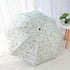 Ivy apricot yellow Elegant Lace Parasol - UV Protection, Sun & Rain Umbrella, Tri-Fold Design