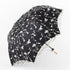 Ivy black Elegant Lace Parasol - UV Protection, Sun & Rain Umbrella, Tri-Fold Design