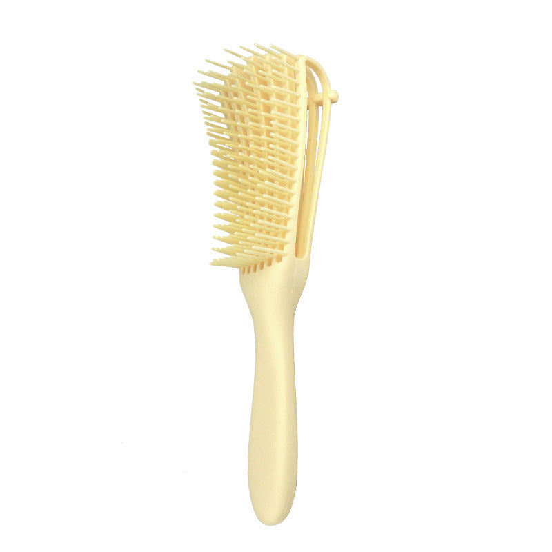 3 - pcs Yellow Detangling Brush - Octopus Design for Effortless Hair Care