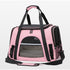 Portable Pet Bag for Small Dogs and Cats - Light pink Travel Tote with Pet Mat (44x25x28cm)
