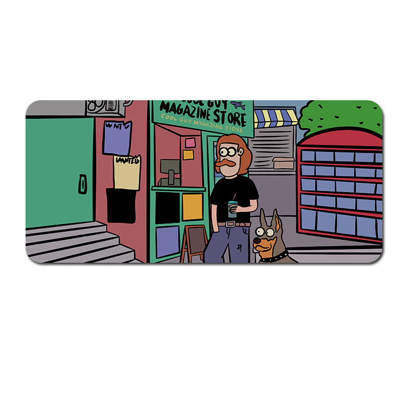 Oversized Cartoon Desk Pad - 80x30cm Mouse Mat, Non-Slip Base (Style 1)