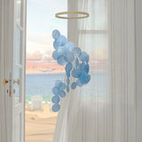 Blue Bohemian Seashell Wind Chime - Dream Catcher Hanging Decor for Home