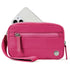 Rose Red Waterproof Wristlet Wallet - Nylon Pouch for Cards, Phone & Coins(Without Mobile Phone)