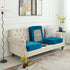 2 Pcs Peacock Blue Elegant Polyester Sofa Cover - Full Protection Against Cat Scratches & Wear