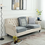 2 Pcs Grey Elegant Polyester Sofa Cover - Full Protection Against Cat Scratches & Wear