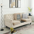 2 Pcs Khaki Elegant Polyester Sofa Cover - Full Protection Against Cat Scratches & Wear