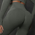 Size L Dark Grey Seamless High-Waisted Yoga Pants for Women - Lift Workout Leggings for Running, Gym, and Fitness