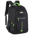Black And Green Large Capacity Business Backpack for Men and Women - Waterproof Laptop School Bag with Breathable Design