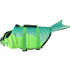 Size S Green Scales Pattern Pet Life Jacket for Dogs - Summer Swimming Safety Vest with Shark Fin for Small to Large Breeds