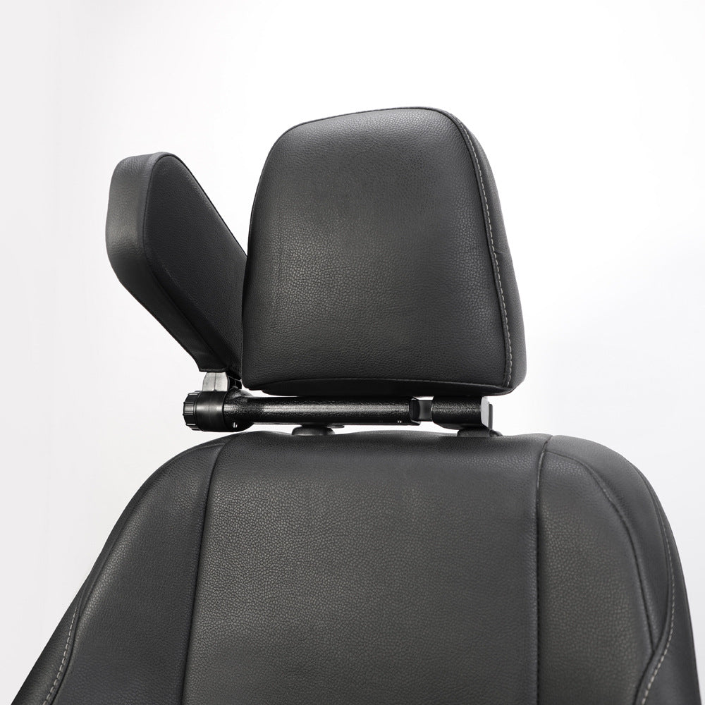 Black Car Side Headrest Pillow for Travel - Adjustable Neck Support Cushion for Rear Seat Comfort and Safety