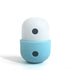 2 Pcs White And Blue Interactive Pet Treat Dispensing Ball - Food-Grade Silicone Rolling Toy for Dogs with 1.5 cm Leakage Hole
