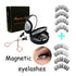Style 5 Black Magnetic False Eyelashes Kit - 3 Pairs with Applicator Clip and Mirror Case