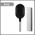Grey Air Cushion Massage Paddle Brush & Wide Tooth Comb Set - Gentle Detangling for All Hair Types