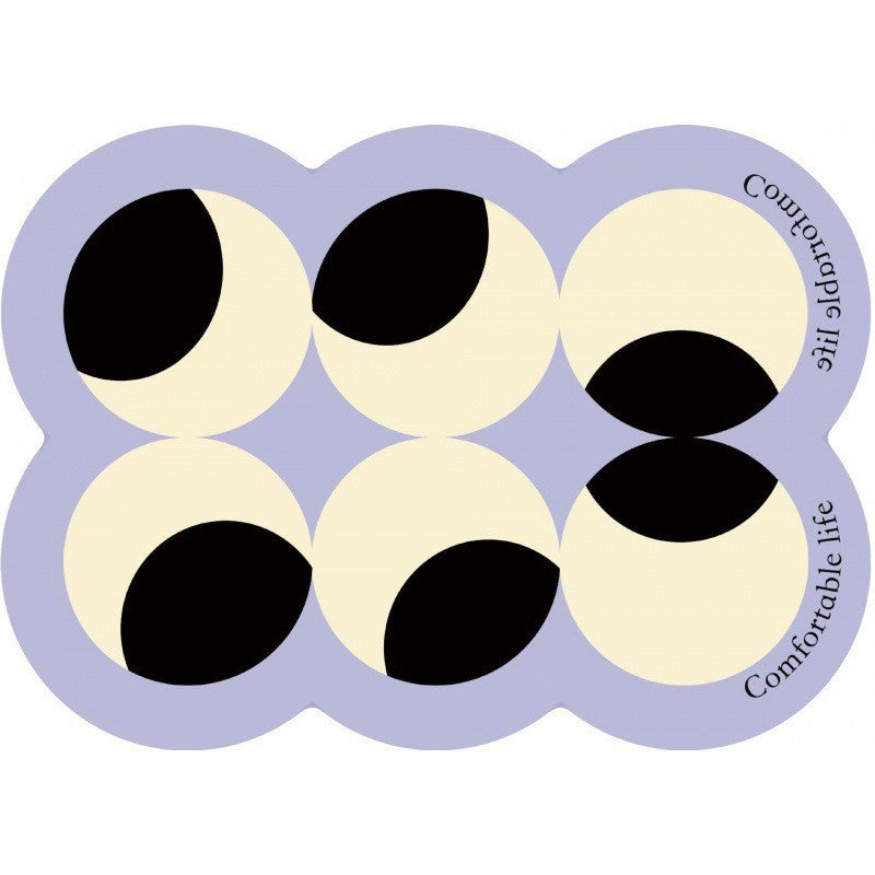 Style 3 Purple,White And Black Absorbent Diatomaceous Earth Pet Feeding Mat - Non-Slip & Quick Dry Placemat (50x80cm)