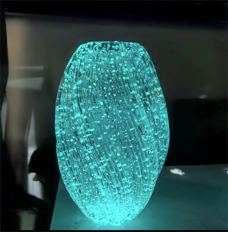 Maltose Vase Luminous INS-Style Glass Vase Modern Minimalist Hydroponic Flower Holder Creative Desktop Decorative Floral Arrangement