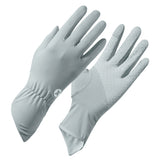Grey Women's UV-Protective Ice Silk Gloves - Breathable Non-Slip Fingerless Summer Sports Gloves