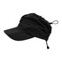 Black Summer Outdoor Quick Dry Sun Hat - Foldable Visor Cap - UV Protection - 55-58cm