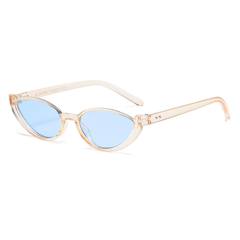 Milk Tea Leaves 2PCS Fashionable Cat-Eye Sunglasses for Women - Retro INS Style UV Protection Shades