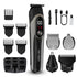 Grey 5-in-1 Digital Display Hair Clipper Set - Adjustable Multifunctional Trimmer for Hair, Beard, and Precision Grooming