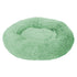 Green 50cm Cozy Round Pet Bed - Plush Cat & Dog Bed with Non-Slip Base, Machine Washable