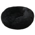 Black 50cm Cozy Round Pet Bed - Plush Cat & Dog Bed with Non-Slip Base, Machine Washable