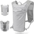 Grey Cycling Running Hiking Backpack - Breathable Hydration Pack with Vest Design for Biking, Marathon & Outdoor Sports