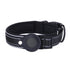 XL Black Secure Nylon Dog Collar with Built-in Apple AirTag (not included) Holder Case - Pet Tracker Accessory