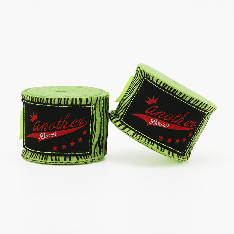 Green Zebra Pro Grade 5m Boxing Hand Wraps - Printed Elastic Bandages for Training & Combat Sports (1 Pair)