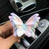 Sparkling White Butterfly Set of 3 Butterfly Car Air Vent Clips - Decorative Scent Diffuser Ornaments