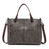 Versatile Gery Tote with Detachable Strap - Ideal for Travel