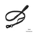 Black Shock Absorbing Dog Leash with Reflective Stitching - 135cm for Small to Large Dogs
