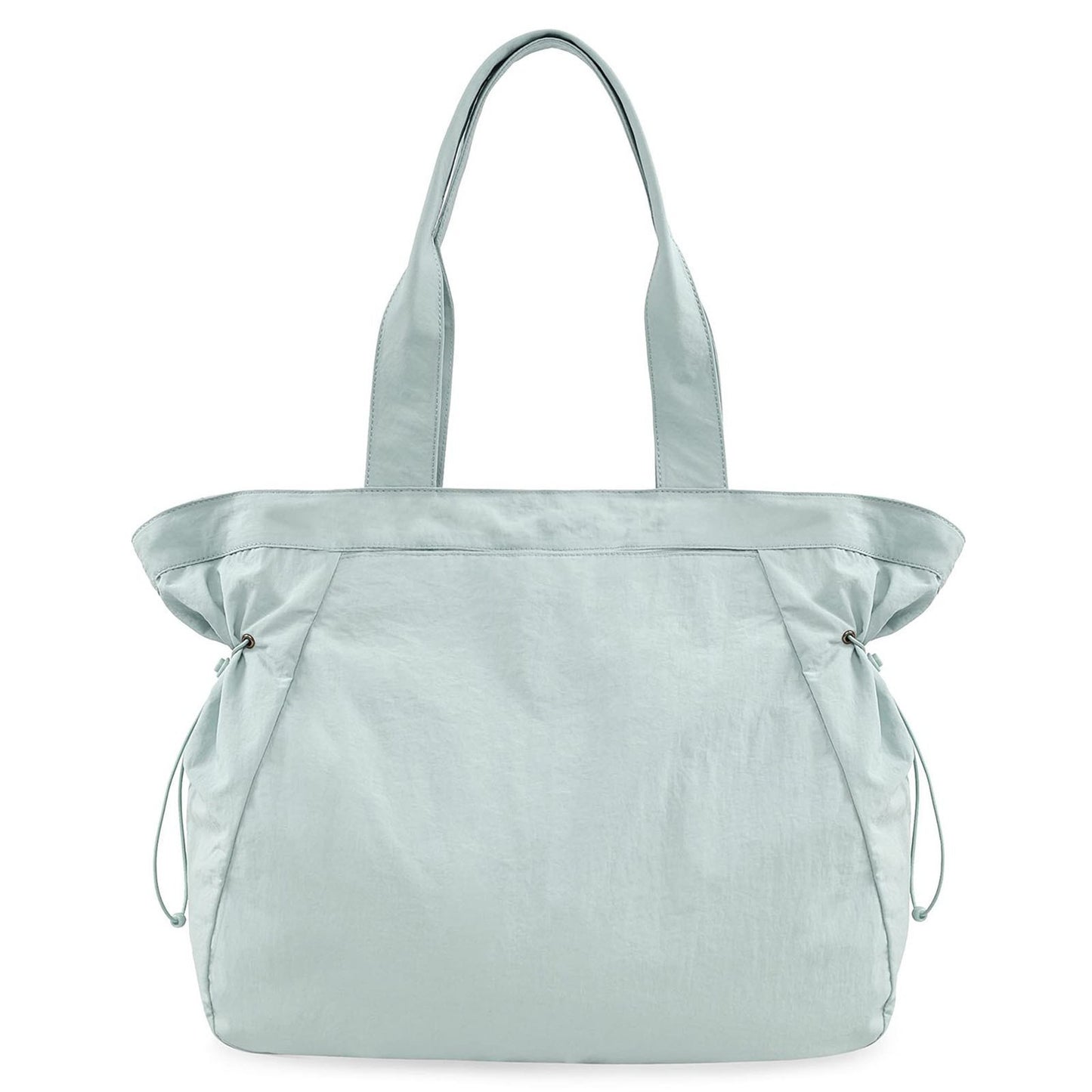 Water-Resistant Tote Bag with Drawstring Side-Cinch and Snap Closure - 18L Capacity Light Blue