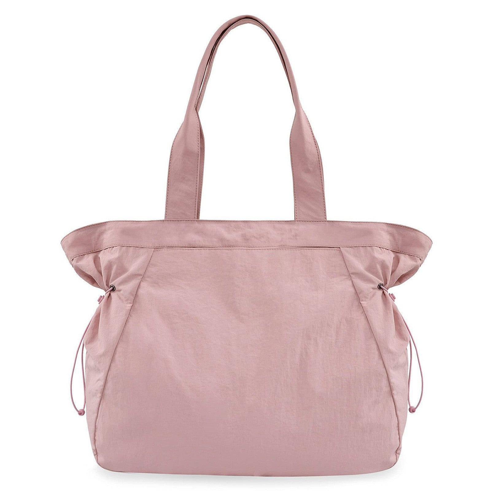 Water-Resistant Tote Bag with Drawstring Side-Cinch and Snap Closure - 18L Capacity Pink