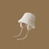 Plush Bucket Hat with Ear Flaps,Warm Furry Winter Hat in White-One size (54-59cm) adjustable