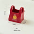 Red Ceramic Desktop Organizer - Cute Hand Shaped Pencil Holder and Makeup Brush Storage for Home and Office