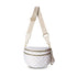 Oxford Cloth Crossbody Bag,Large Capacity Shell-Shaped Fanny Pack with Adjustable Strap(Khaki plaid)