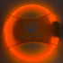 Orange LED Rechargeable Dog Flying Disc - Glow-in-the-Dark Pet Training Toy with Paw Design