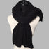 Black Imitation Cashmere Solid Scarf - Warm Winter Shawl for Men and Women