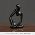 Nordic Abstract Resin Figurine - Modern Minimalist Home Decor Sculpture(Black)