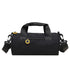 Waterproof Oxford Cylindrical Travel Bag - Large Capacity Handbag with Shoulder Strap(Black)