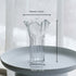 Nordic-Style Glass Vase - Elegant Fluted Flower Vase for Home Decor(Transparent)